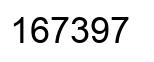 Number 167397 black image