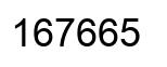 Number 167665 black image