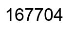 Number 167704 black image