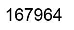 Number 167964 black image