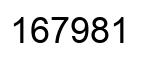 Number 167981 black image