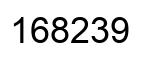 Number 168239 black image