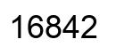 Number 16842 black image