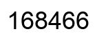 Number 168466 black image