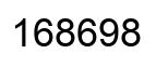 Number 168698 black image