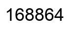 Number 168864 black image