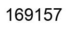 Number 169157 black image