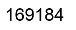 Número 169184 imagen negro