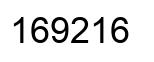 Number 169216 black image