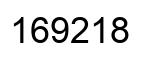 Number 169218 black image