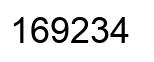 Number 169234 black image