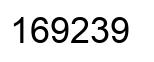 Number 169239 black image