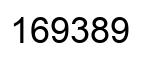 Number 169389 black image