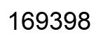 Number 169398 black image