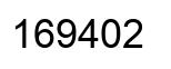 Number 169402 black image