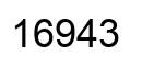 Number 16943 black image