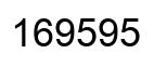 Number 169595 black image