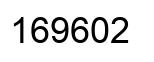 Number 169602 black image