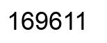 Number 169611 black image