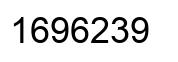 Number 1696239 black image