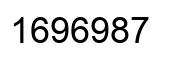 Number 1696987 black image