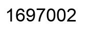 Number 1697002 black image