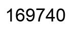 Number 169740 black image