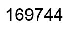 Number 169744 black image