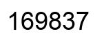 Number 169837 black image