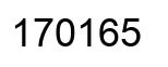 Number 170165 black image