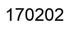 Number 170202 black image