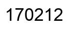 Number 170212 black image