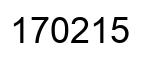 Number 170215 black image
