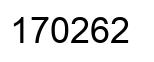 Number 170262 black image