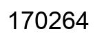 Number 170264 black image