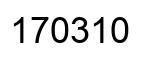 Number 170310 black image