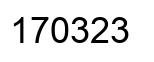 Number 170323 black image