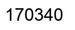 Number 170340 black image