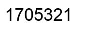 Number 1705321 black image