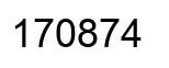 Number 170874 black image