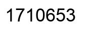 Number 1710653 black image