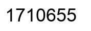 Number 1710655 black image