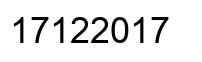 Number 17122017 black image