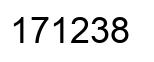Number 171238 black image