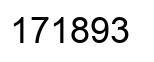 Number 171893 black image