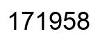 Number 171958 black image