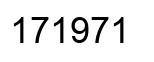 Number 171971 black image