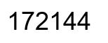 Number 172144 black image