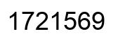 Number 1721569 black image