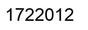 Number 1722012 black image